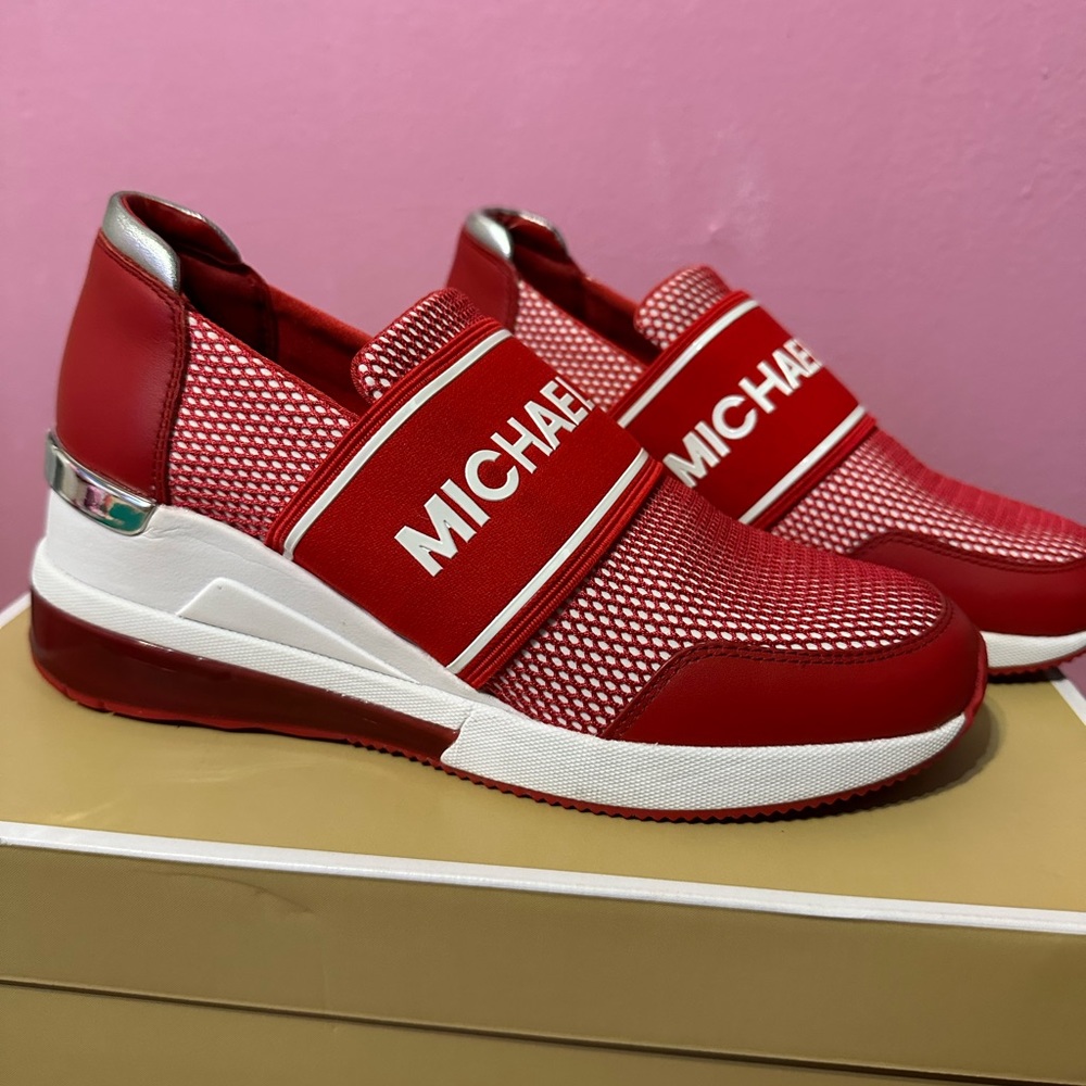 Red Michael kors sneakers!